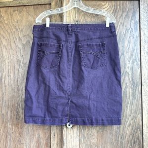 Gloria Vanderbilt Purple Denim Jean Skirt Sz 10